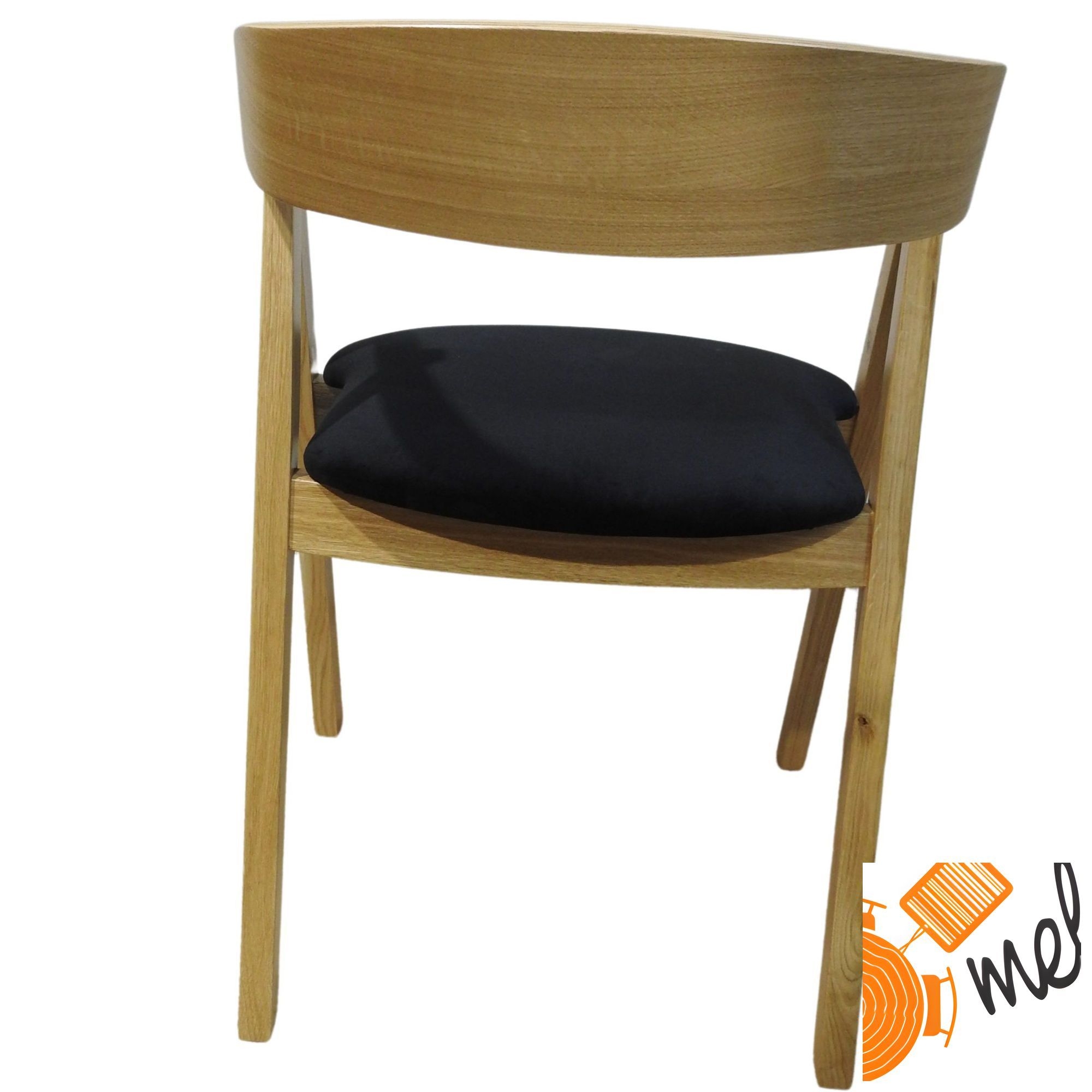 Dębowe Krzesło K190 Tutti Tapicerowane Siedzisko - obrazek 3