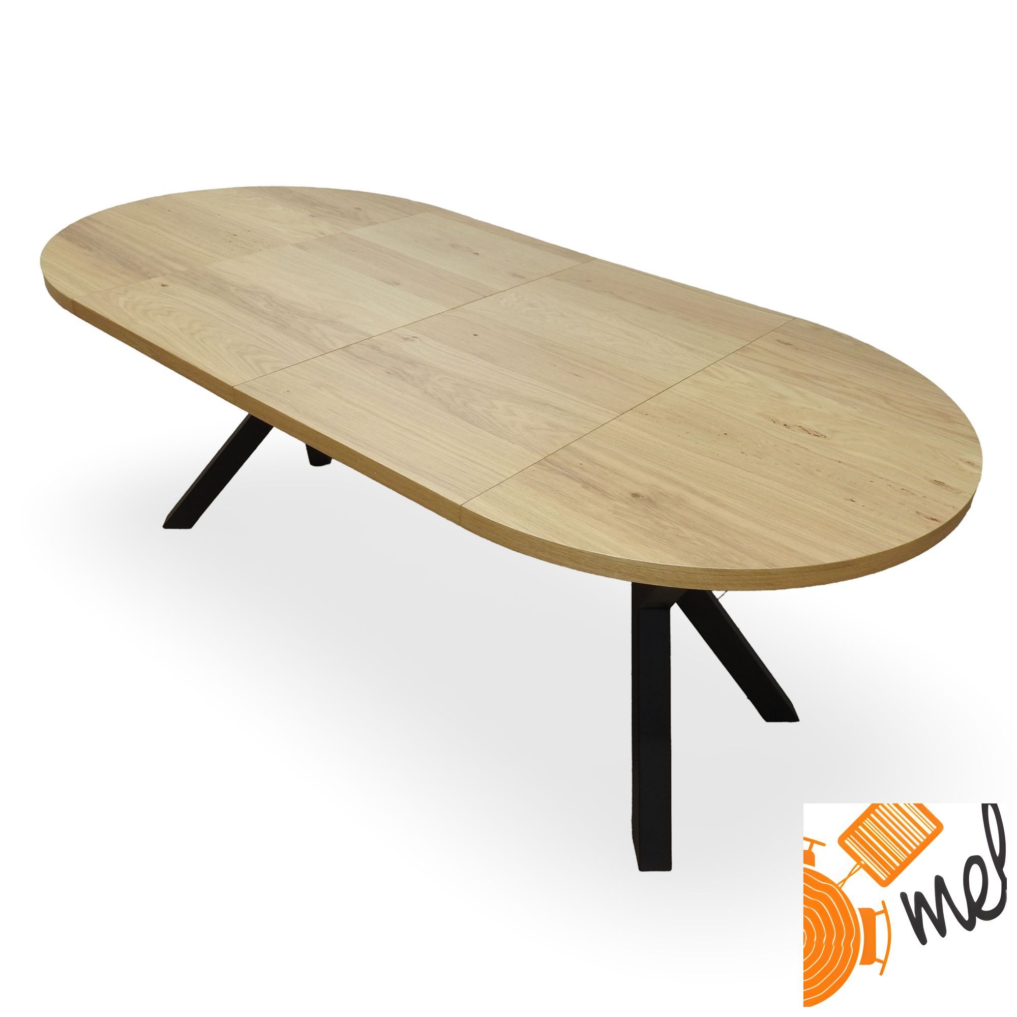 Okrągły Stół Loftowy Metalowe Nogi pająk X Rozkładany