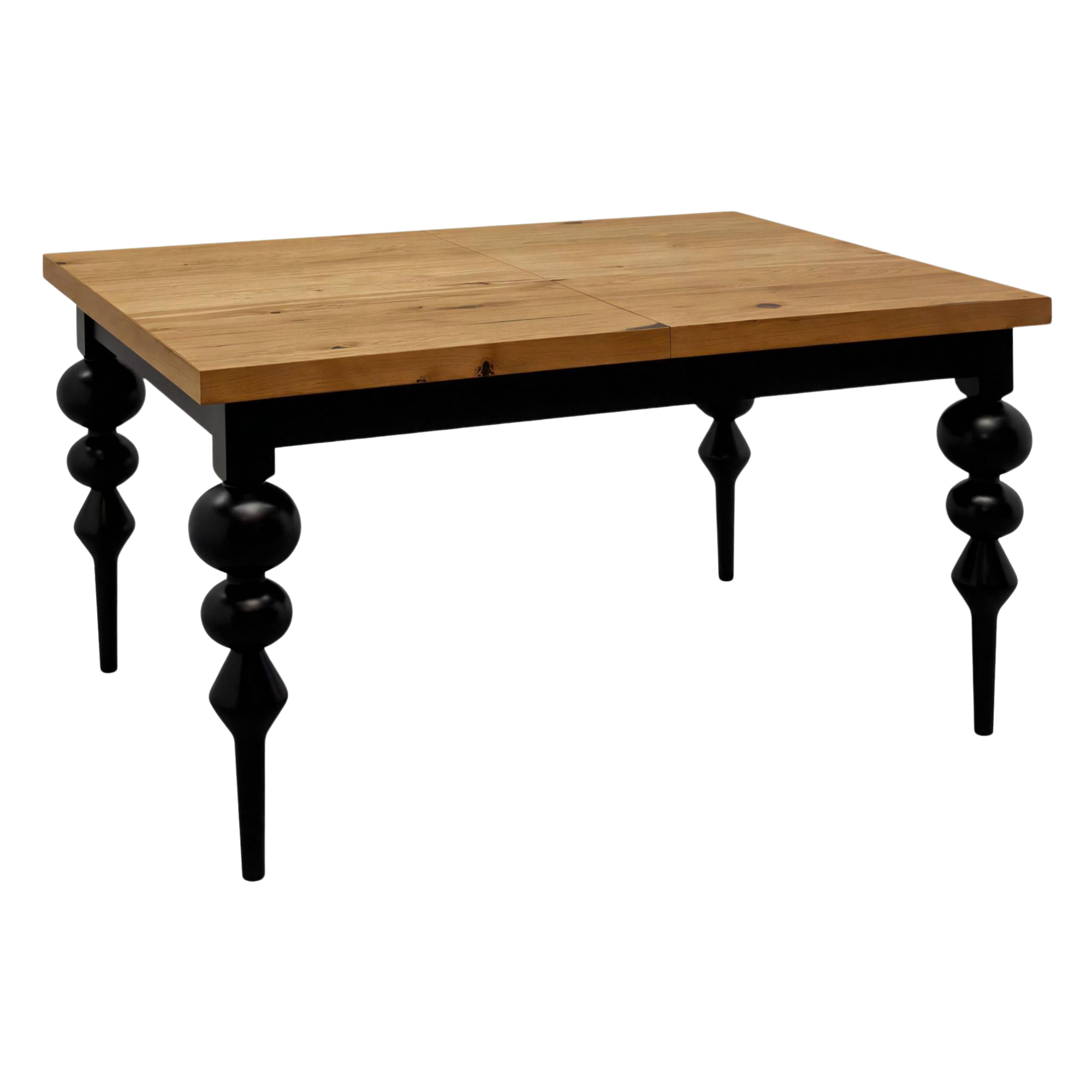 Stół rozkładany glamour z ozdobną toczoną nogą – model Bałwanek S58 do jadalni