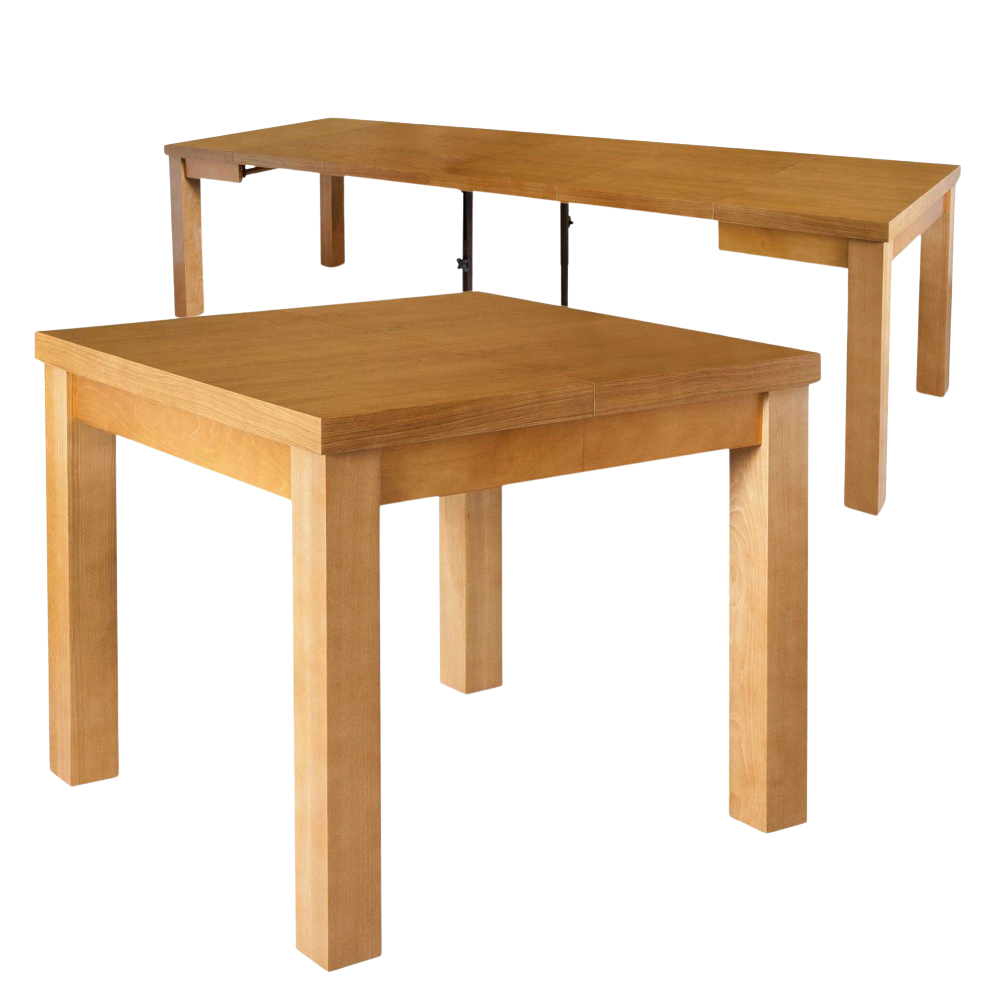 Kwadratowy stół rozkładany XL z forniru dębowego – model MINI-MAX S15