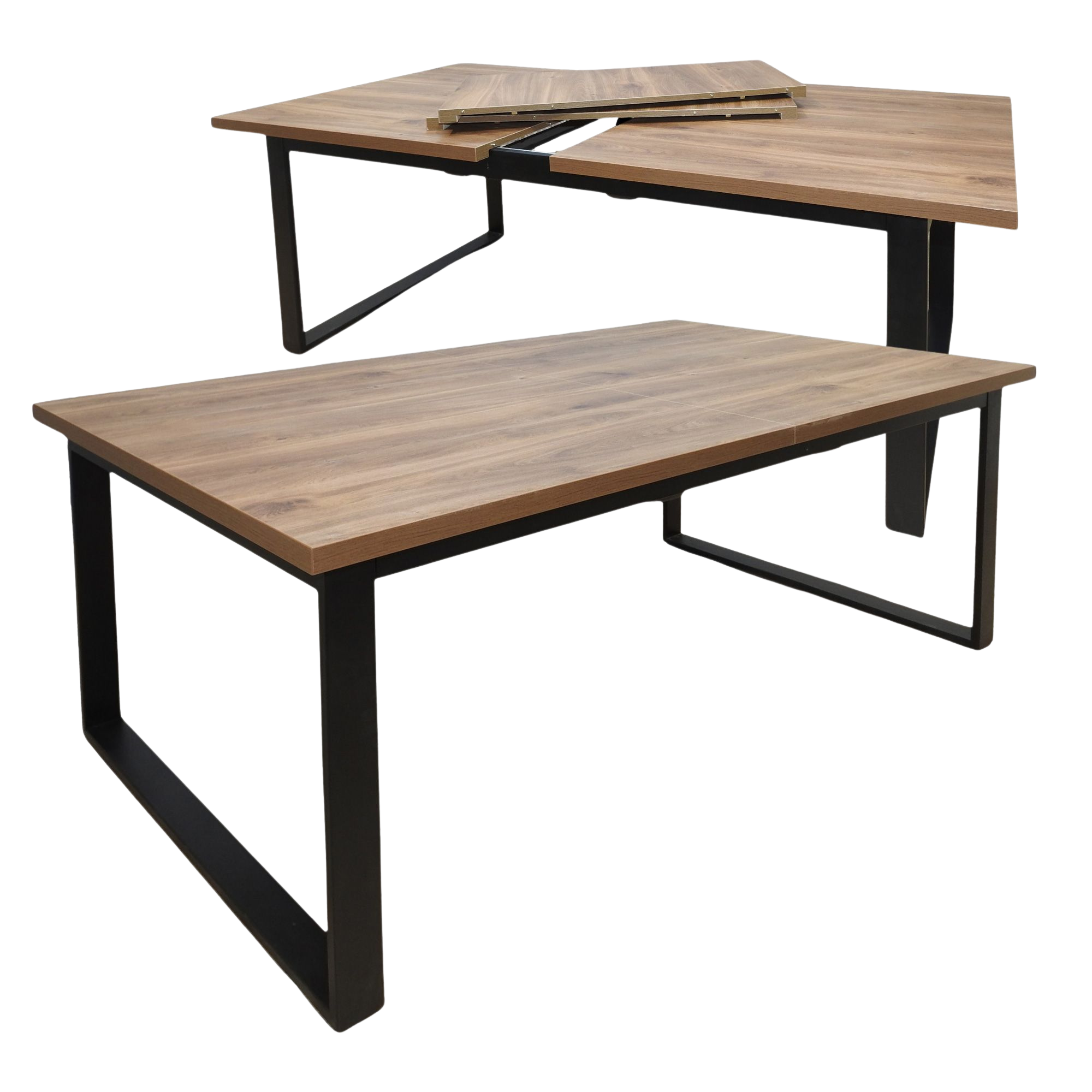 Stół rozkładany loftowy z metalową nogą w kształcie U – model S71