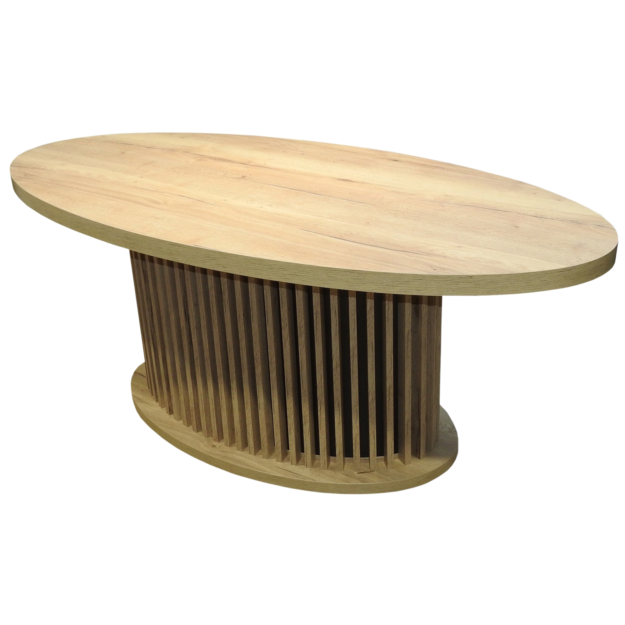 Owalny Stół S88 Elipsa na Kolumnie z Lamelami