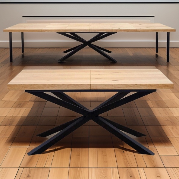 Stół Pająk rozkładany mega nogi metalowe podwójne