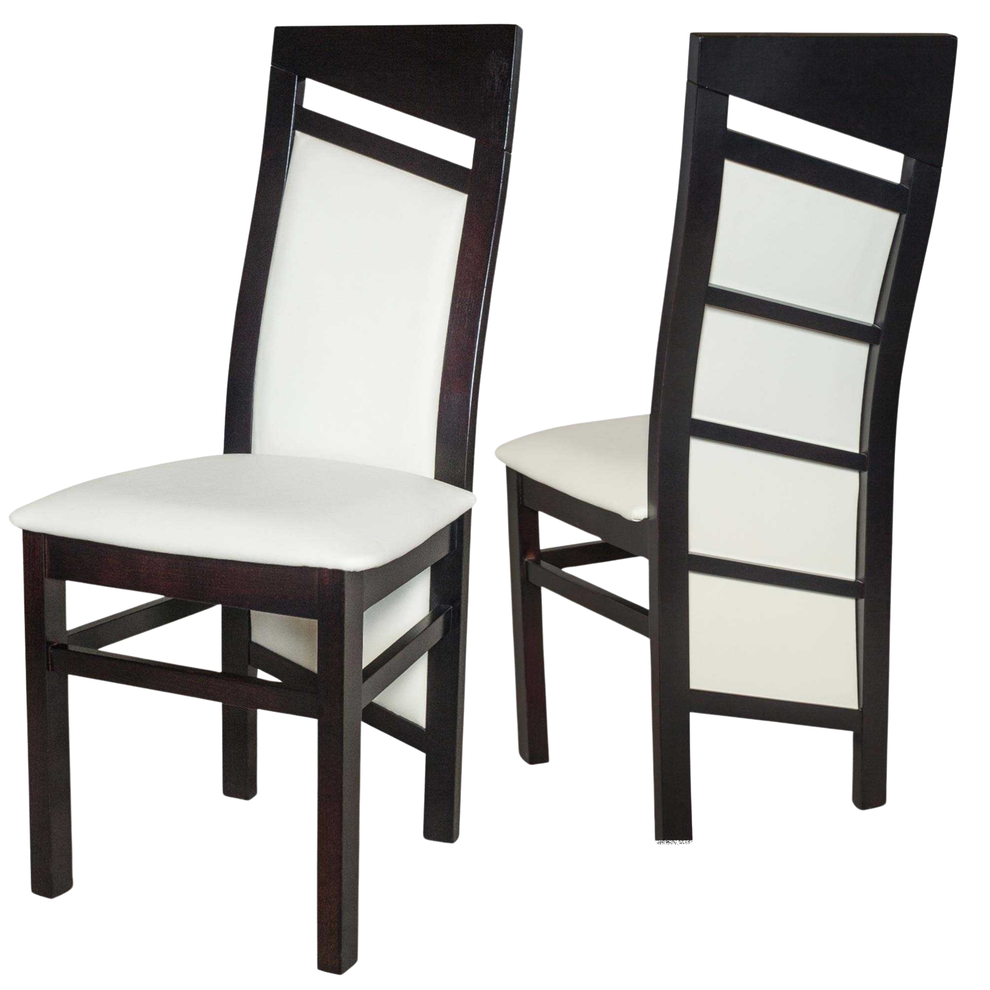 Krzesło tapicerowane K35 wysokie oparcie drewno