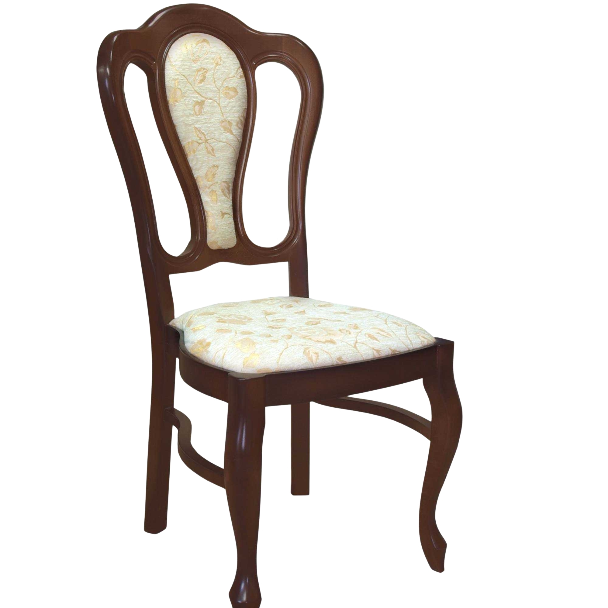 Krzesło drewniane Ludwik K06 stylowe oparcie tapicerowane siedzisko