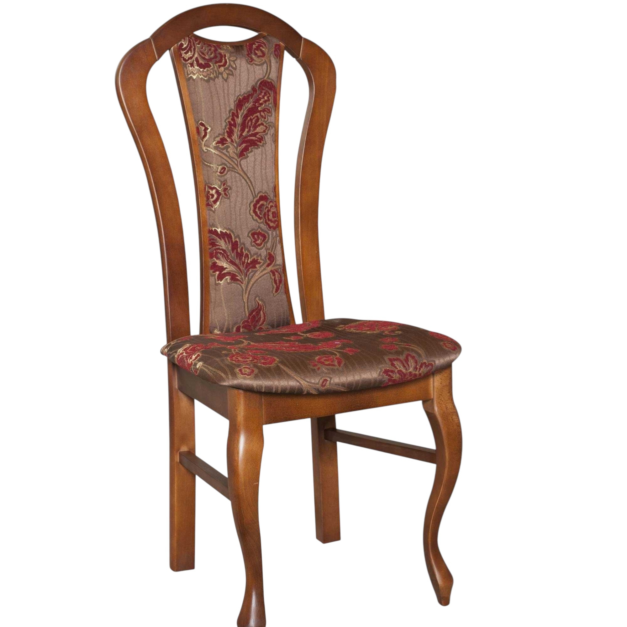 Krzesło Dama tapicerowane stylowe K05 lite drewno nogi ludwik