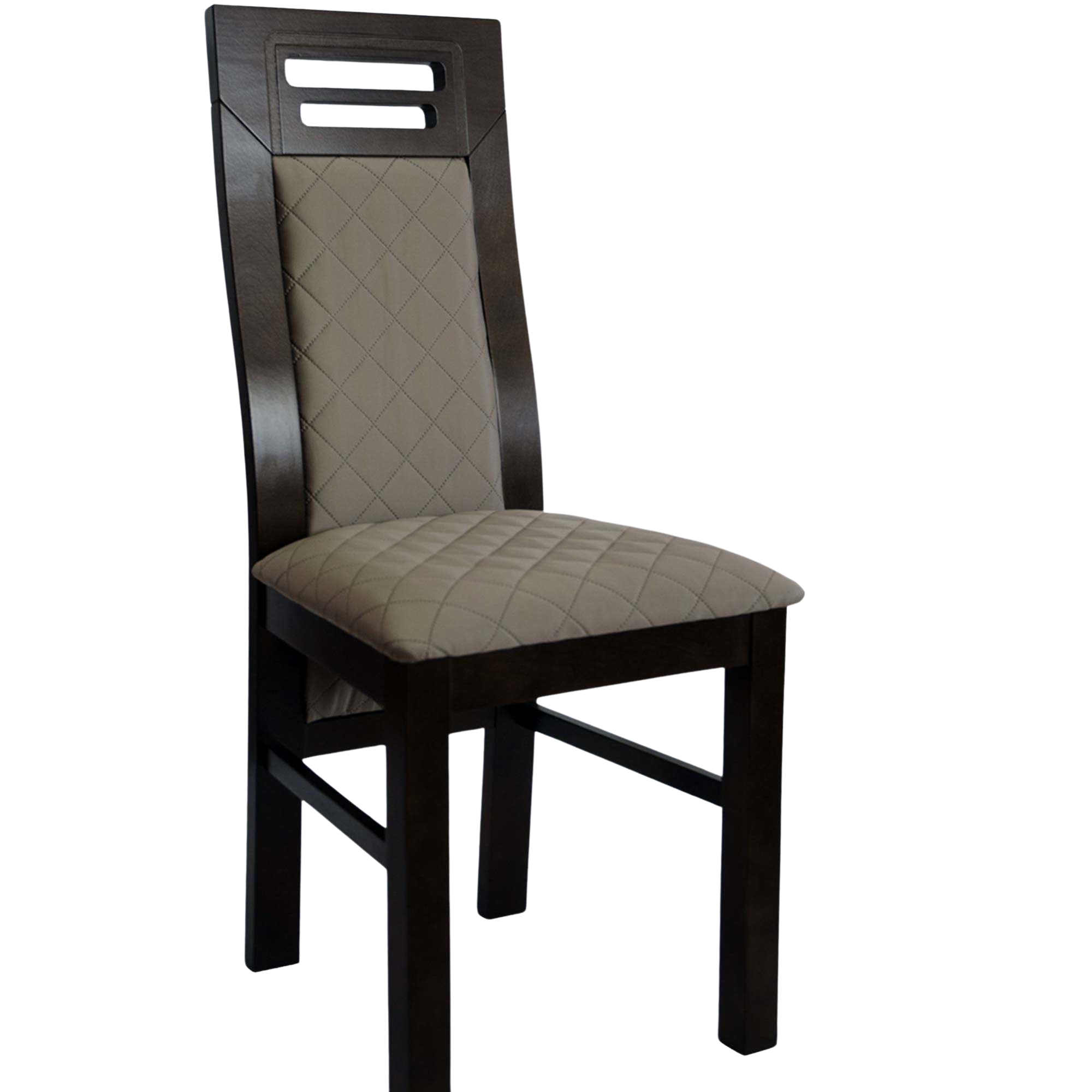 Krzesło tapicerowane drewniane K94 oparcie przeszycia