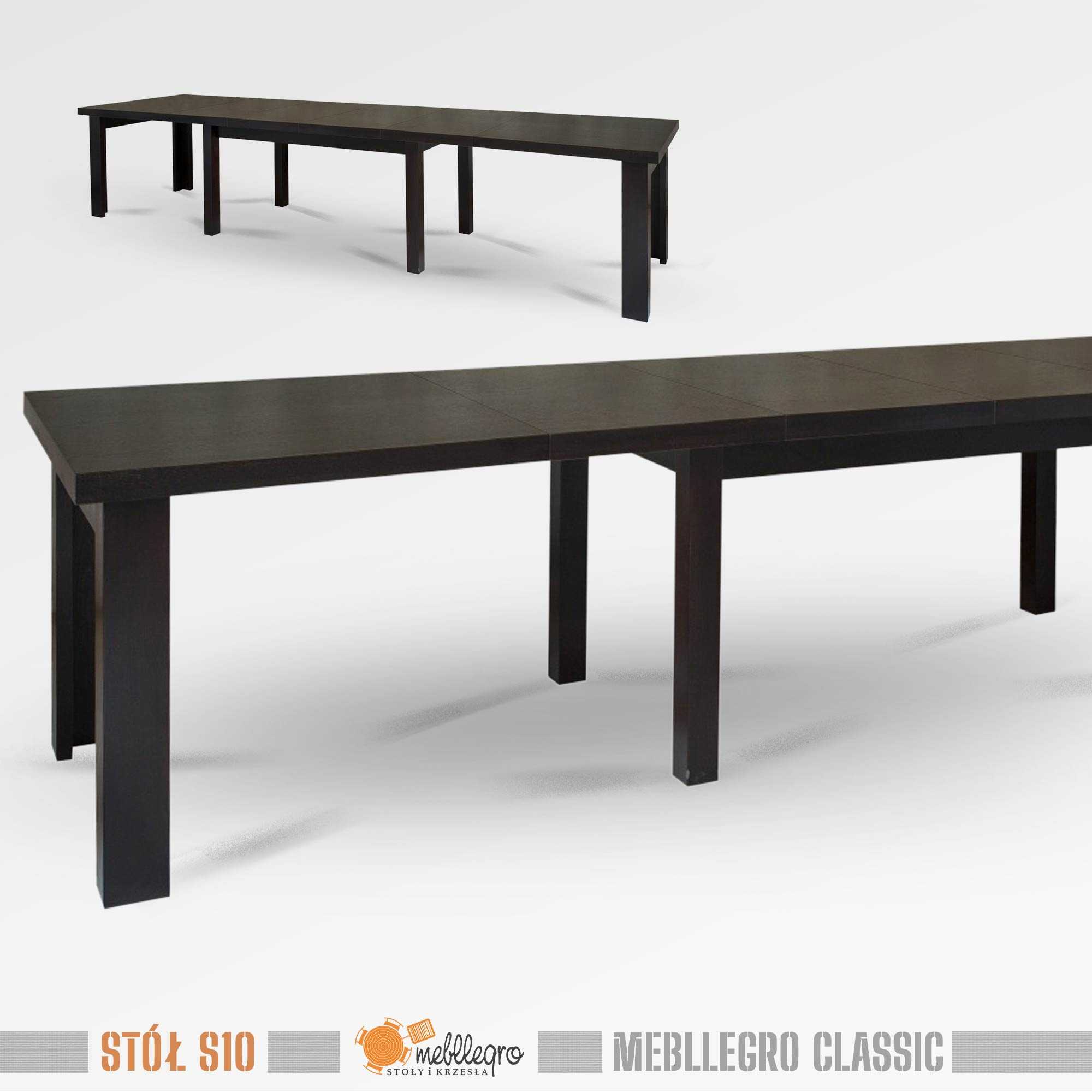 Klasyczny stół rozkładany GIGANT XXL z forniru dębowego – 8 nóg solidny model S10 - obrazek 2