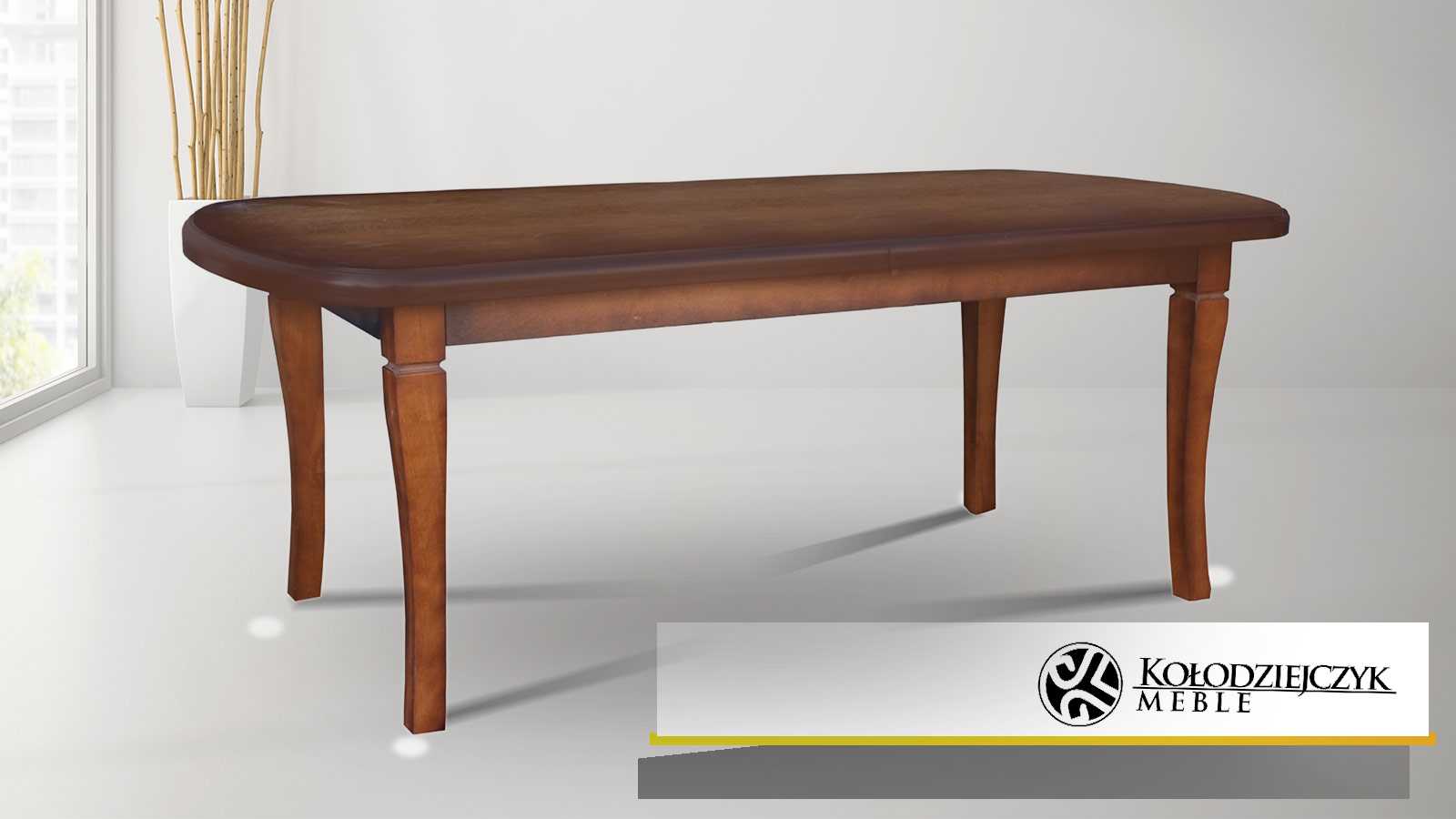 Stół rozkładany drewniany S02 patyna blat zaowalony