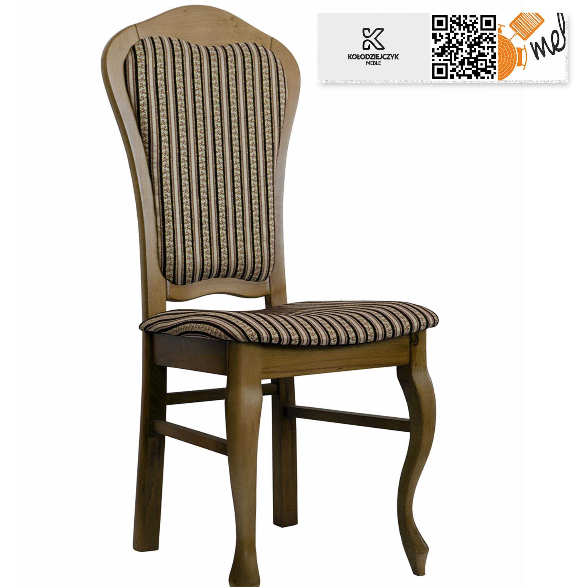 krzeslo k33 drewnaine stylowe tapicerowane