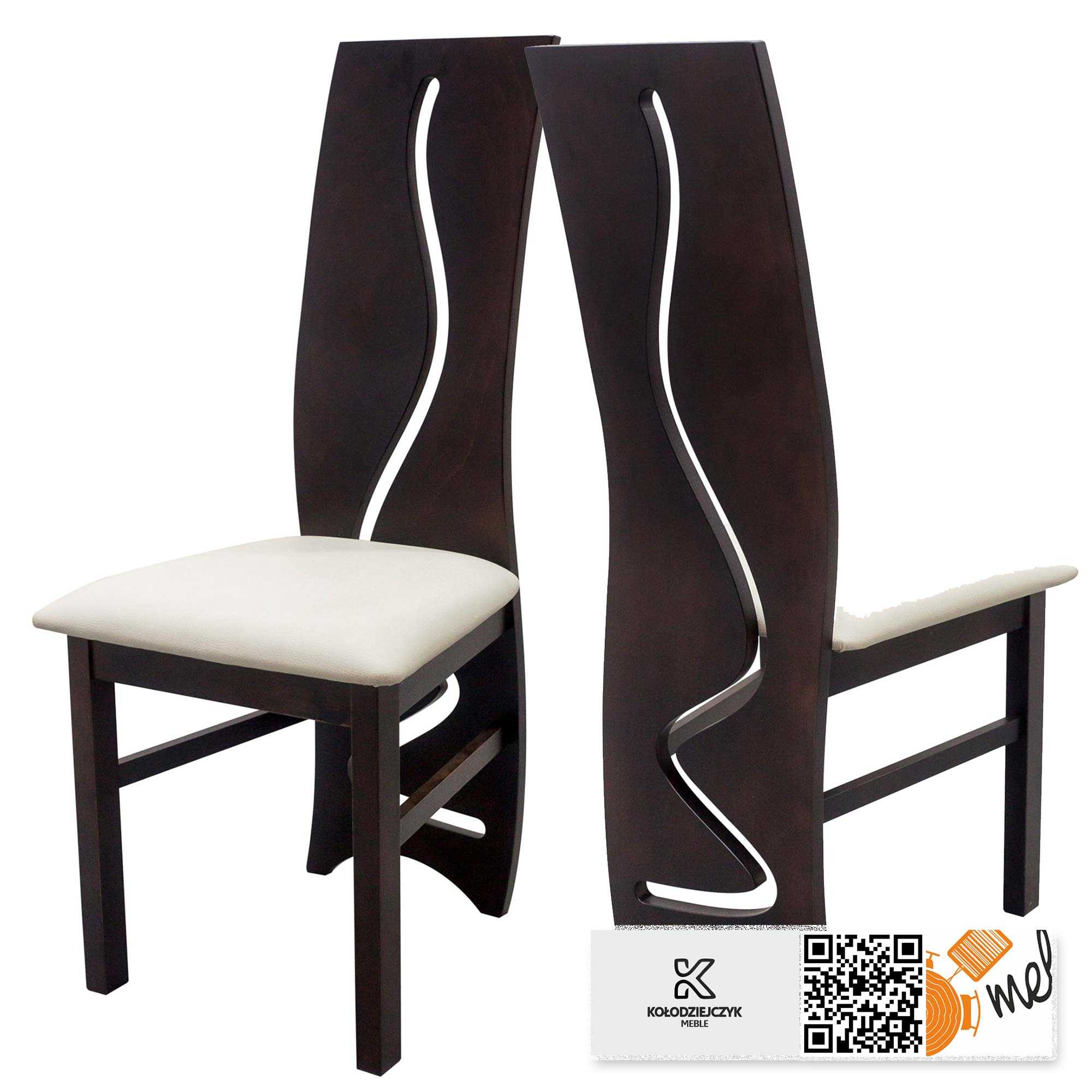 krzeslo k128 drewniane wysokie oparcie designerskie