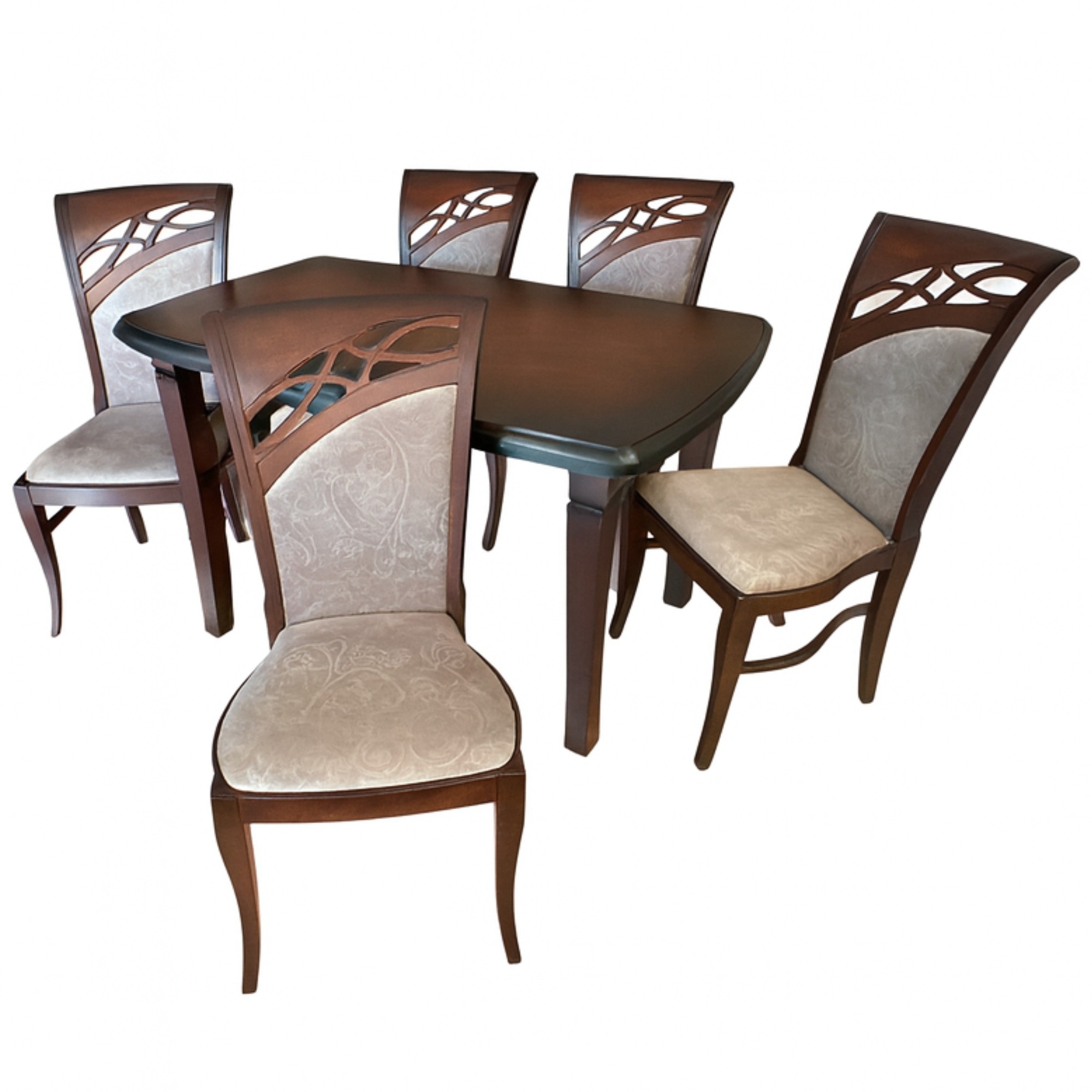 Stół z Krzesłami Zestaw Klasyczny 160/90 Komplet Do Salon Jadalni Kuchni