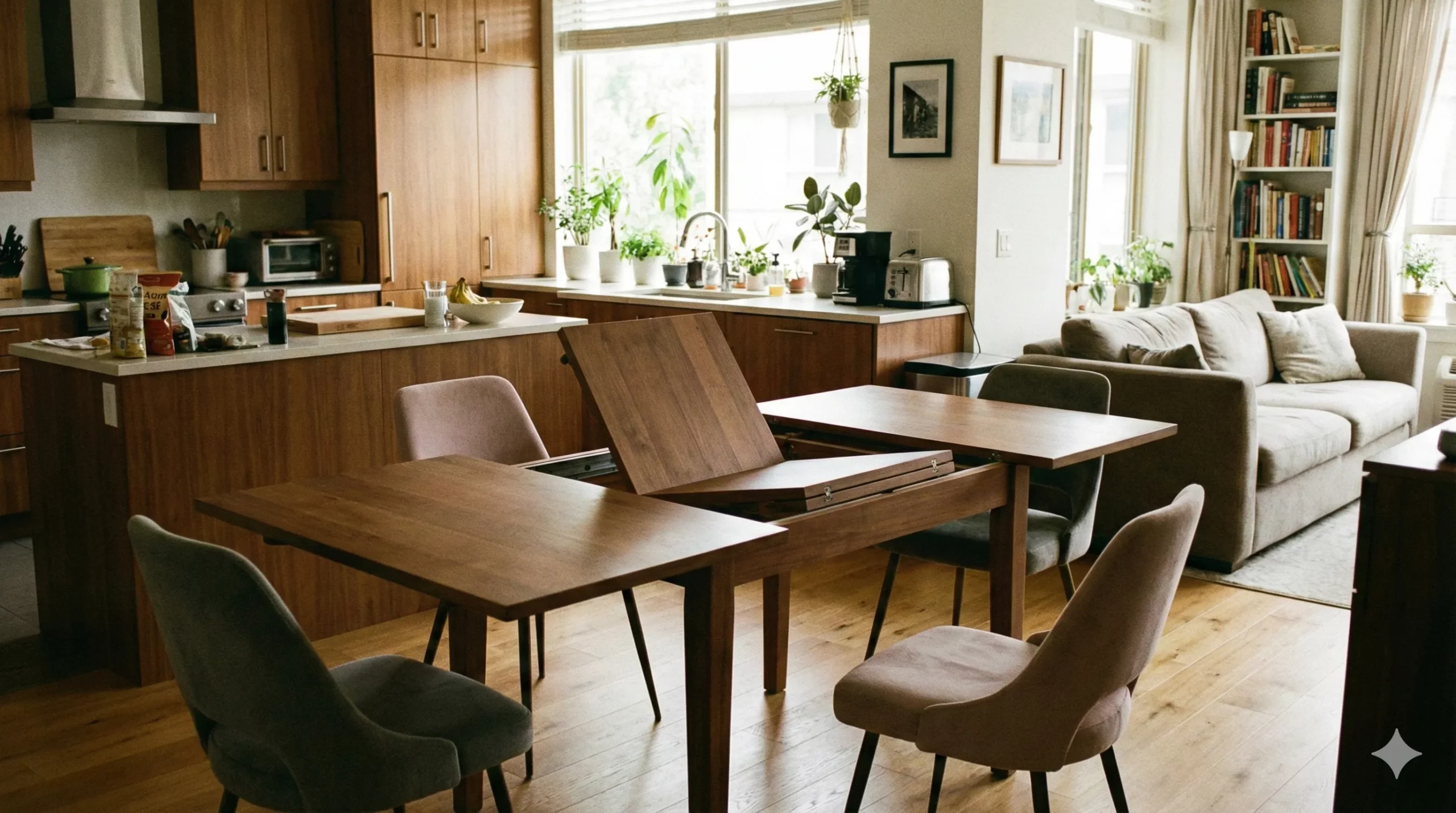 stół z krzesłami rozkładany